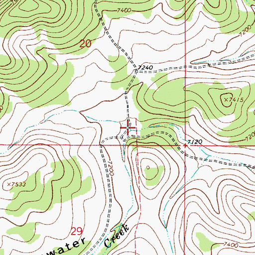 Topographic Map of Buck Canyon, NM