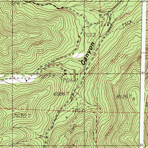 Topographic Map of Buckeye Mine, NM