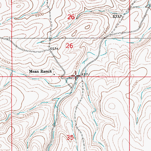 Topographic Map of Buckhorn Canyon, NM