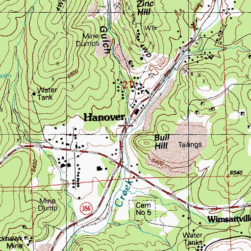 Topographic Map of Buckhorn Gulch, NM