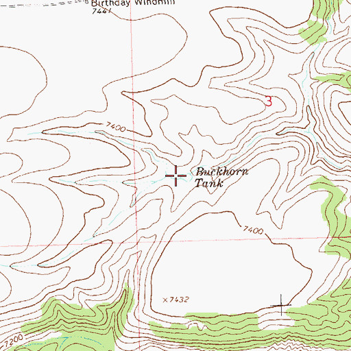 Topographic Map of Buckhorn Tank, NM