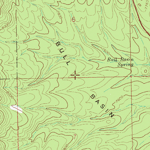 Topographic Map of Bull Basin, NM