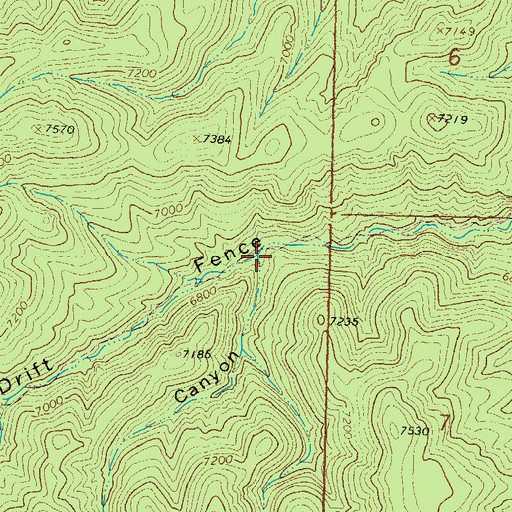Topographic Map of Bull Canyon, NM