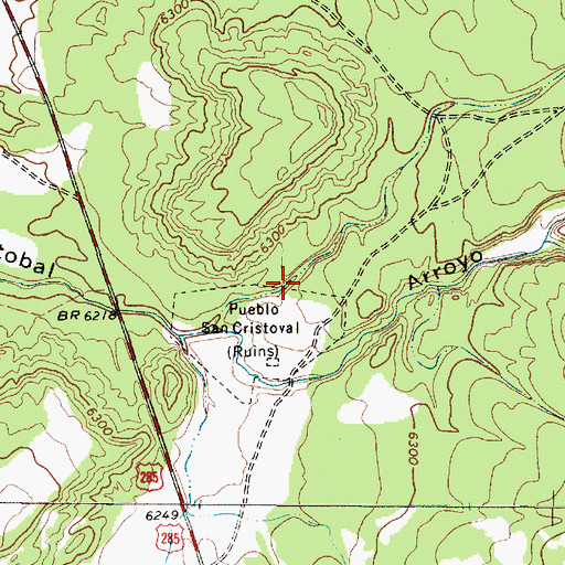 Topographic Map of Bull Canyon, NM