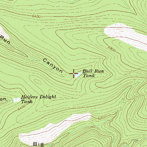 Topographic Map of Bull Run Tank, NM