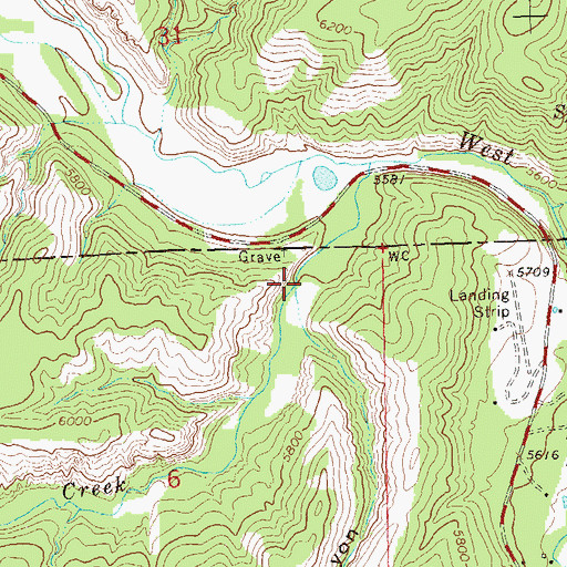 Topographic Map of Bull Spring Canyon, NM