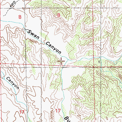 Topographic Map of Bullard Peak Canyon, NM