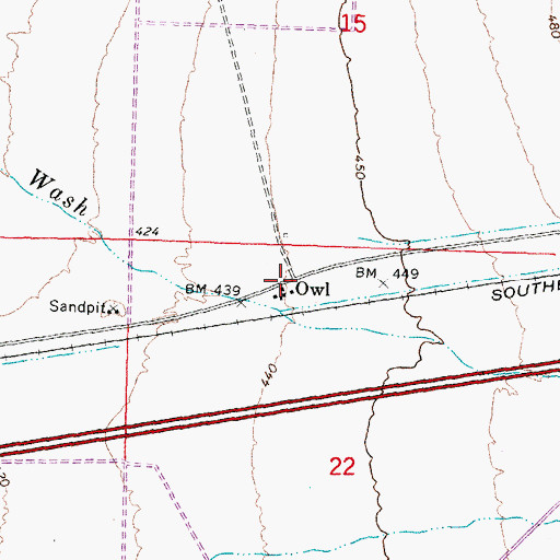 Topographic Map of Owl, AZ