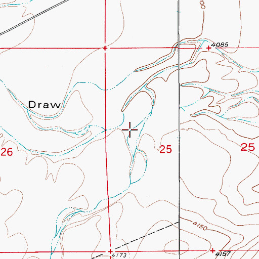 Topographic Map of Bullis Canyon, NM