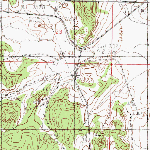 Topographic Map of Burford Lake Wildlife Station, NM