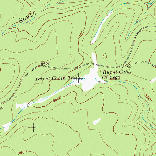 Topographic Map of Burnt Cabin Tank, NM