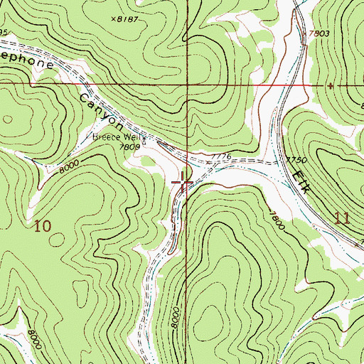 Topographic Map of Burnt Canyon, NM