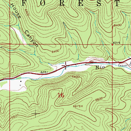 Topographic Map of Burnt House Canyon, NM
