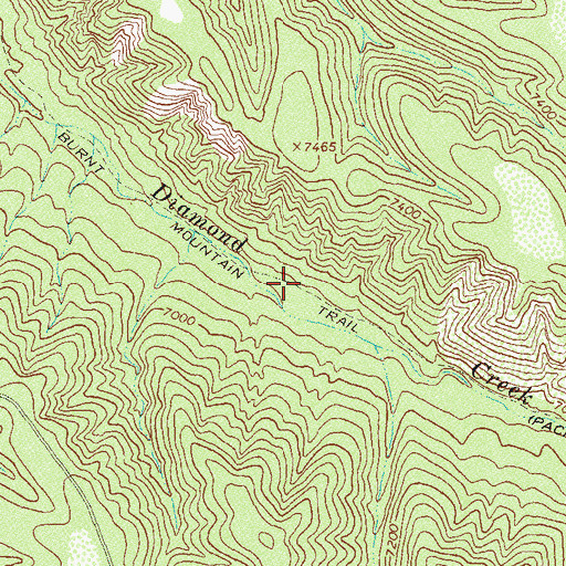 Topographic Map of Burnt Mountain Trail, NM