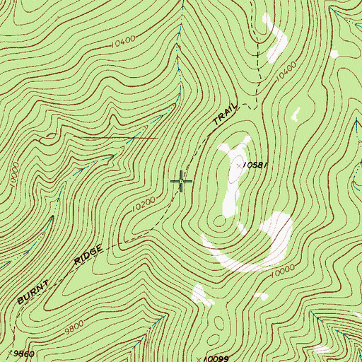 Topographic Map of Burnt Ridge Trail, NM