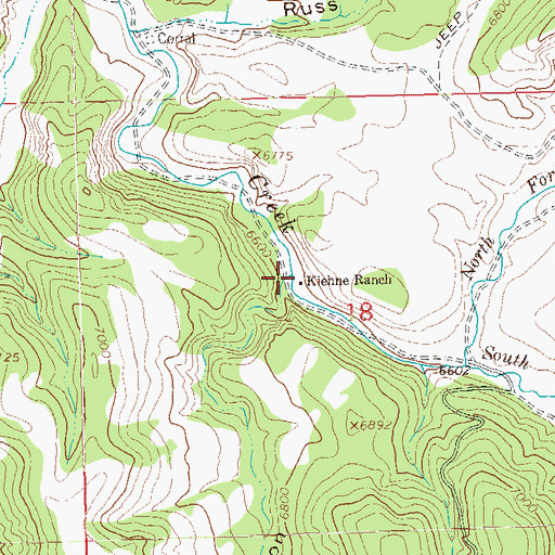 Topographic Map of Burro Canyon, NM