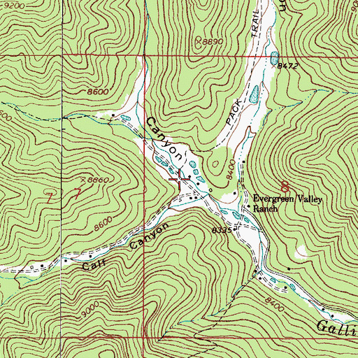 Topographic Map of Burro Canyon, NM