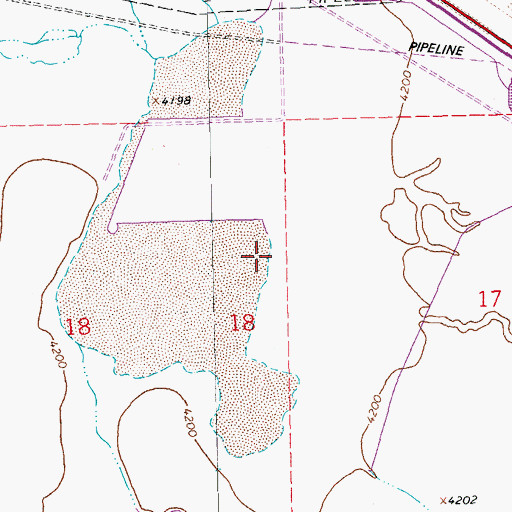 Topographic Map of Burro Cienaga, NM