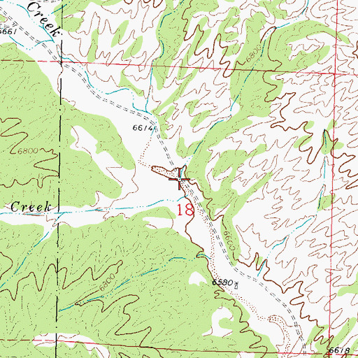 Topographic Map of Buster Creek, NM