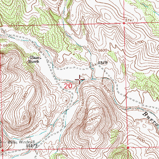 Topographic Map of C Bar Canyon, NM