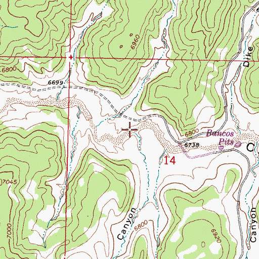 Topographic Map of Cabin Canyon, NM