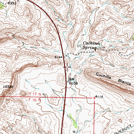 Topographic Map of Cachana Arroyo, NM