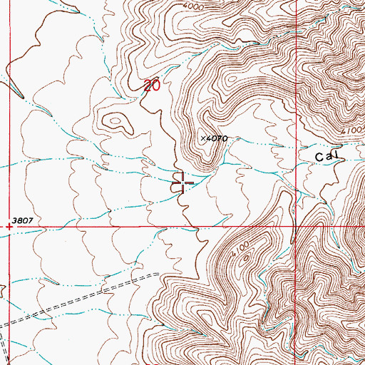 Topographic Map of Cal Canyon, NM
