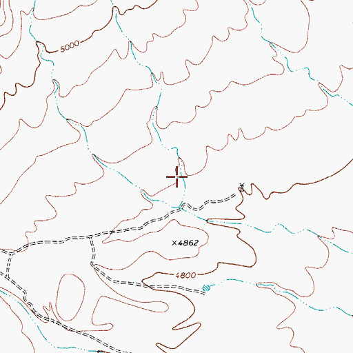 Topographic Map of Calamity Cove, NM