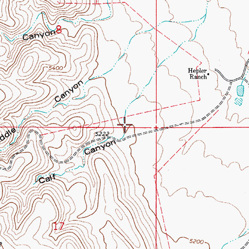 Topographic Map of Calf Canyon, NM