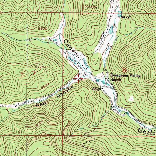Topographic Map of Calf Canyon, NM