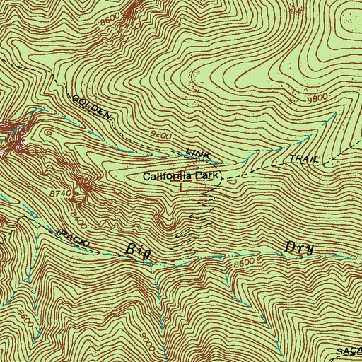 Topographic Map of California Park, NM