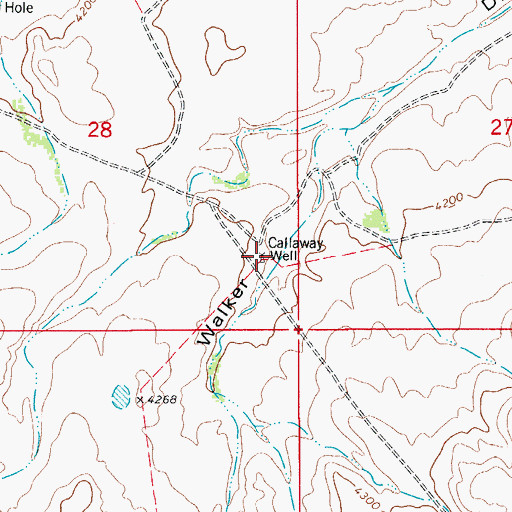 Topographic Map of Callaway Well, NM