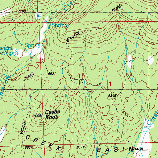 Topographic Map of Cameron Creek Basin, NM