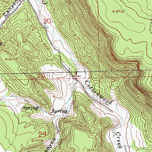 Topographic Map of Camp Two Canyon, NM