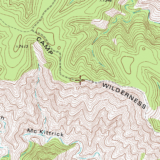 Topographic Map of Camp Wilderness Ridge, NM