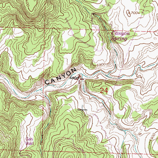 Topographic Map of Campo Canyon, NM