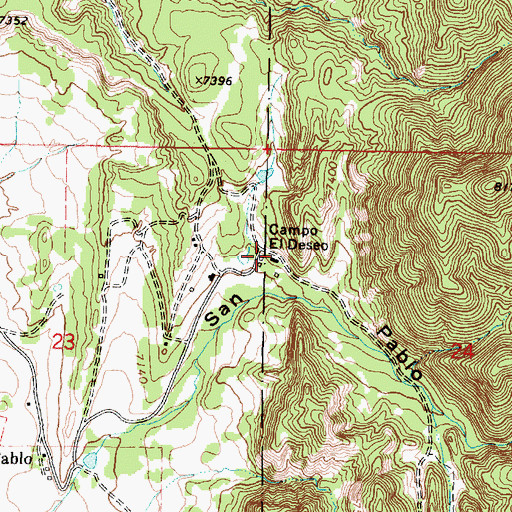 Topographic Map of Campo el Deseo, NM