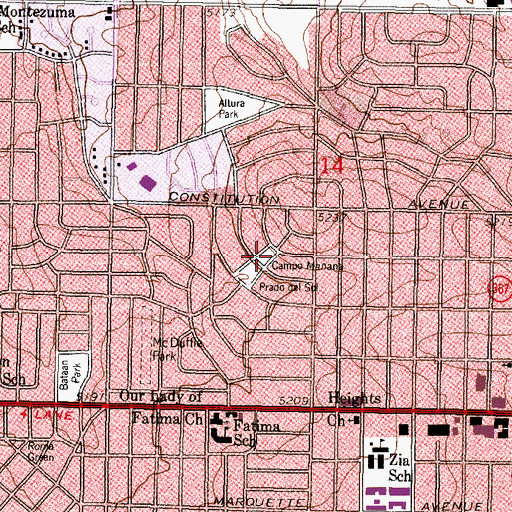 Topographic Map of Campo Manana, NM