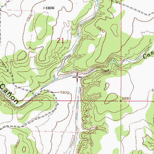 Topographic Map of Caada de la Cabra, NM