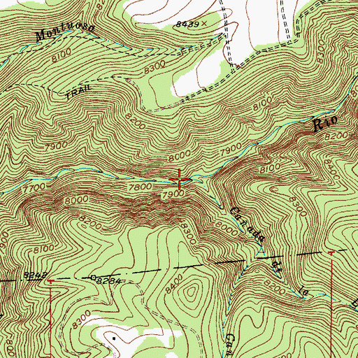 Topographic Map of Caada de la Loba, NM