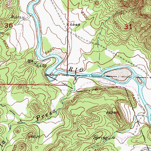 Topographic Map of Caada de la Presa, NM