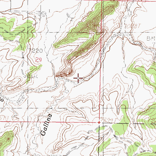 Topographic Map of Caada de la Tableta, NM