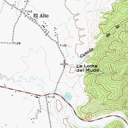 Topographic Map of Caada de la Tierra Blanco, NM