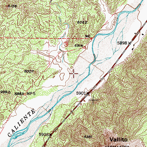Topographic Map of Caada los Alamos, NM