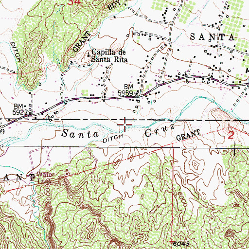 Topographic Map of Caada de los Ramones, NM