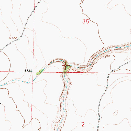 Topographic Map of Caada los Ranchos, NM