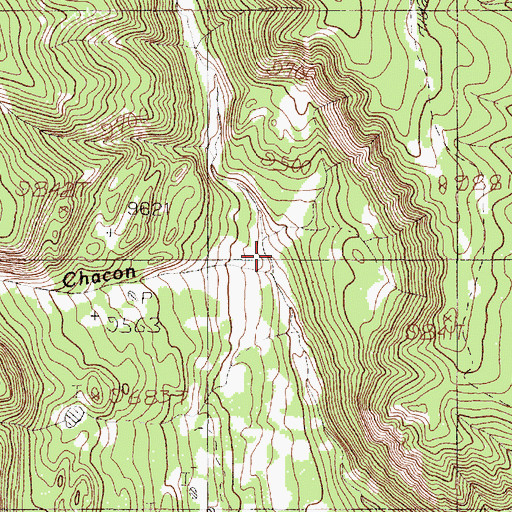 Topographic Map of Caada de Chacon, NM