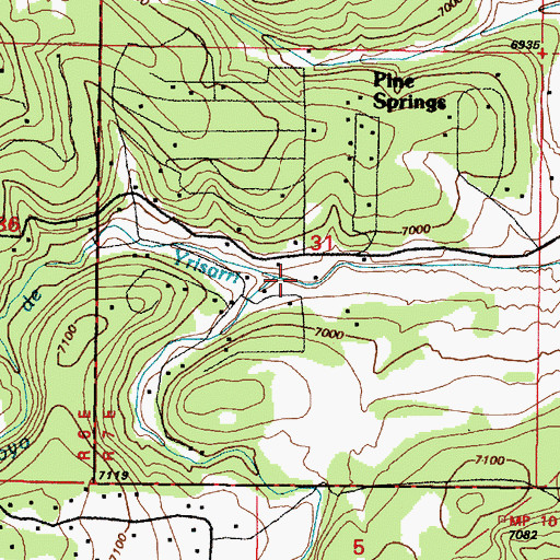 Topographic Map of Caada de Escabosa, NM