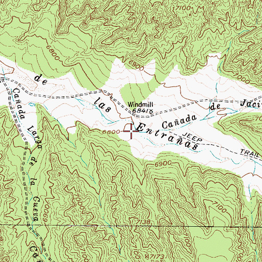 Topographic Map of Caada de Jacinto, NM