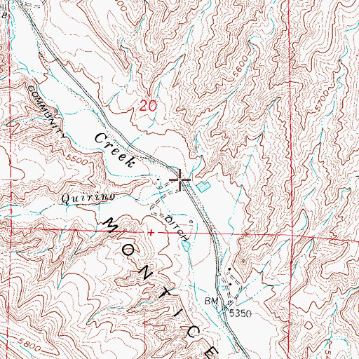 Topographic Map of Caada de Quirino, NM